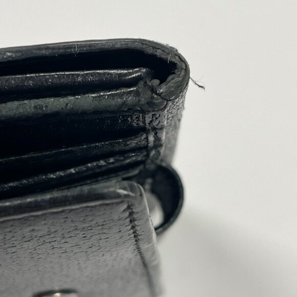 Gucci Eclipse Insignia Black Leather Compact Wallet - Preowmned - Picture 9 of 14